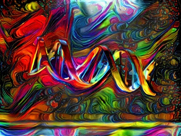 DNA Strand Artwork by Bruce Rolff